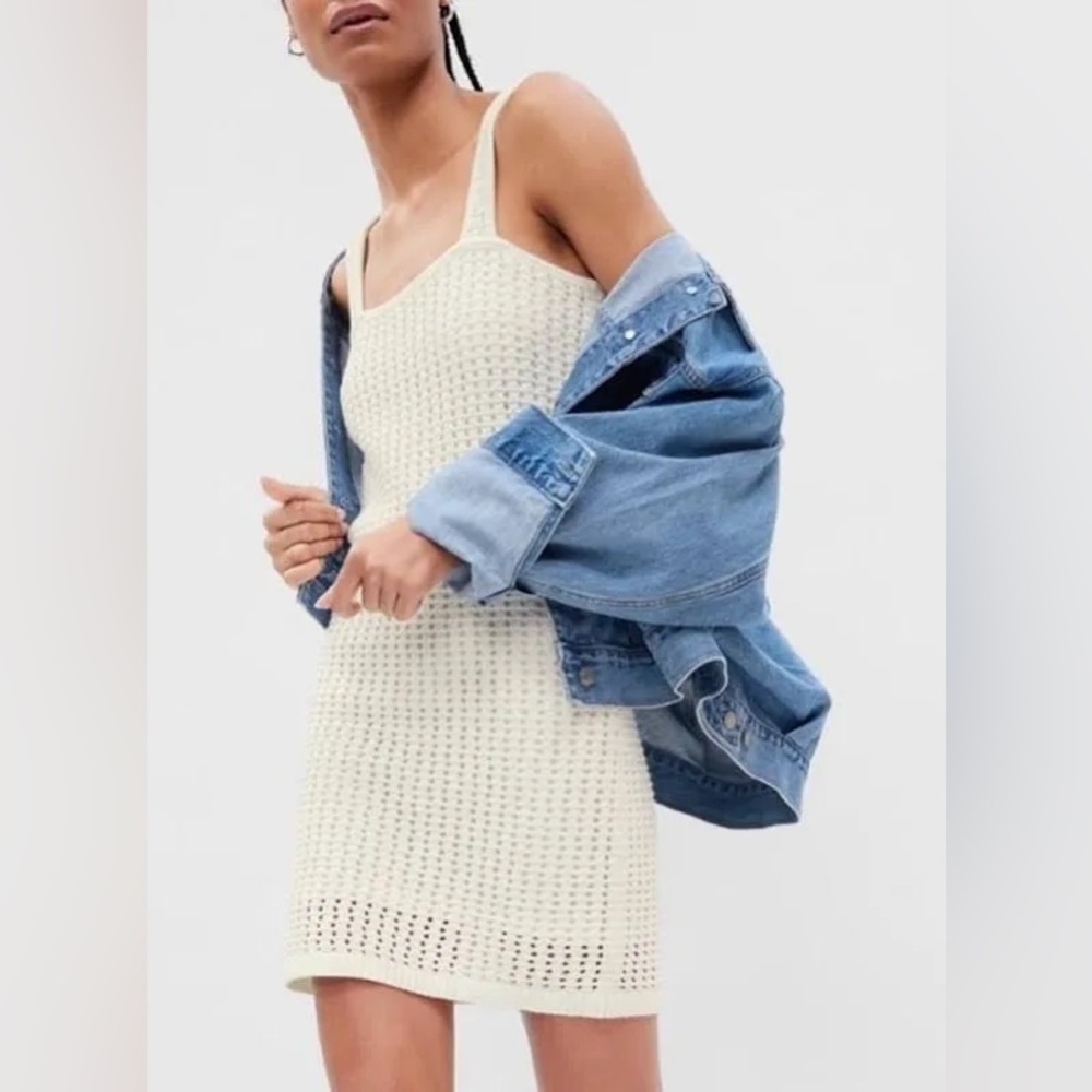 Gap Crochet Mini Dress | Size XS | White